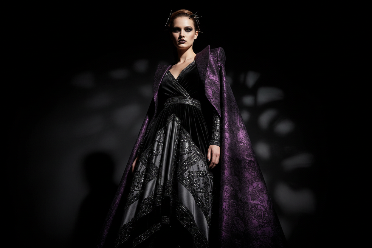 Dark Luxury Fashion Model Hero